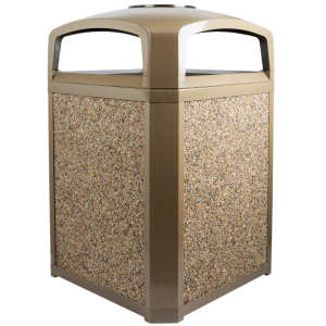 Rubbermaid Commercial, Landmark Series, Landmark Series  Decorative Stone Panels 35 Gal River Rock