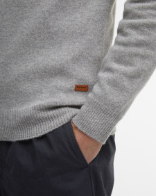 Essential Elbow Patch Jumper Stone
