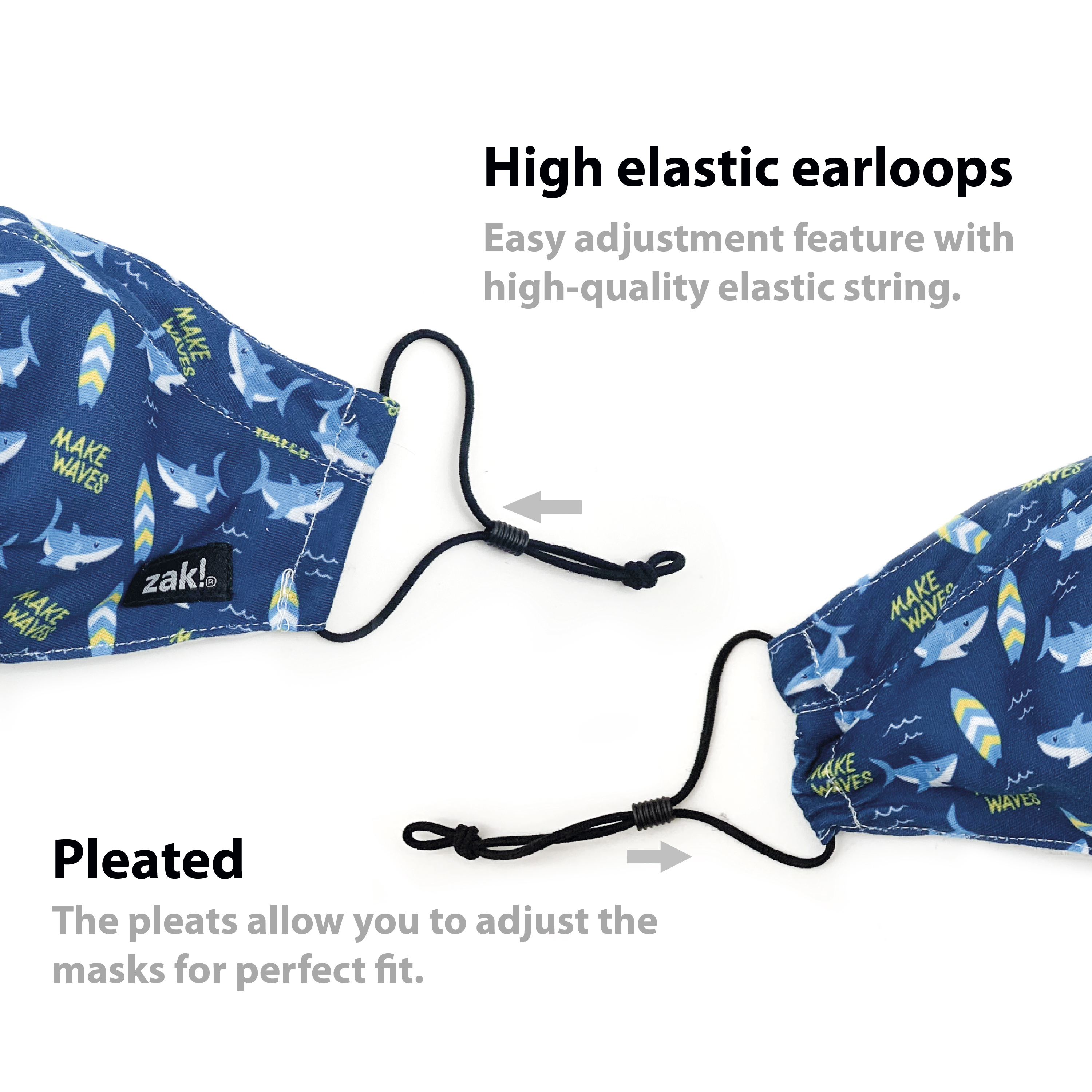 Zak Personal Protective Equipment (PPE) Reusable Safety Face Masks, Adventure, 5-piece set slideshow image 10