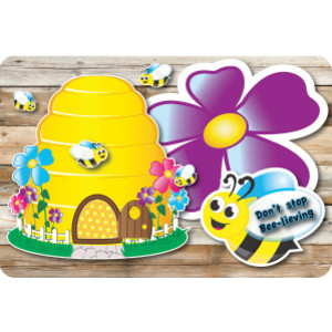 The Original Fun Mat&reg; Computer Mouse Pad, 11.75x8 in, Bee-Lieve, Bee Theme