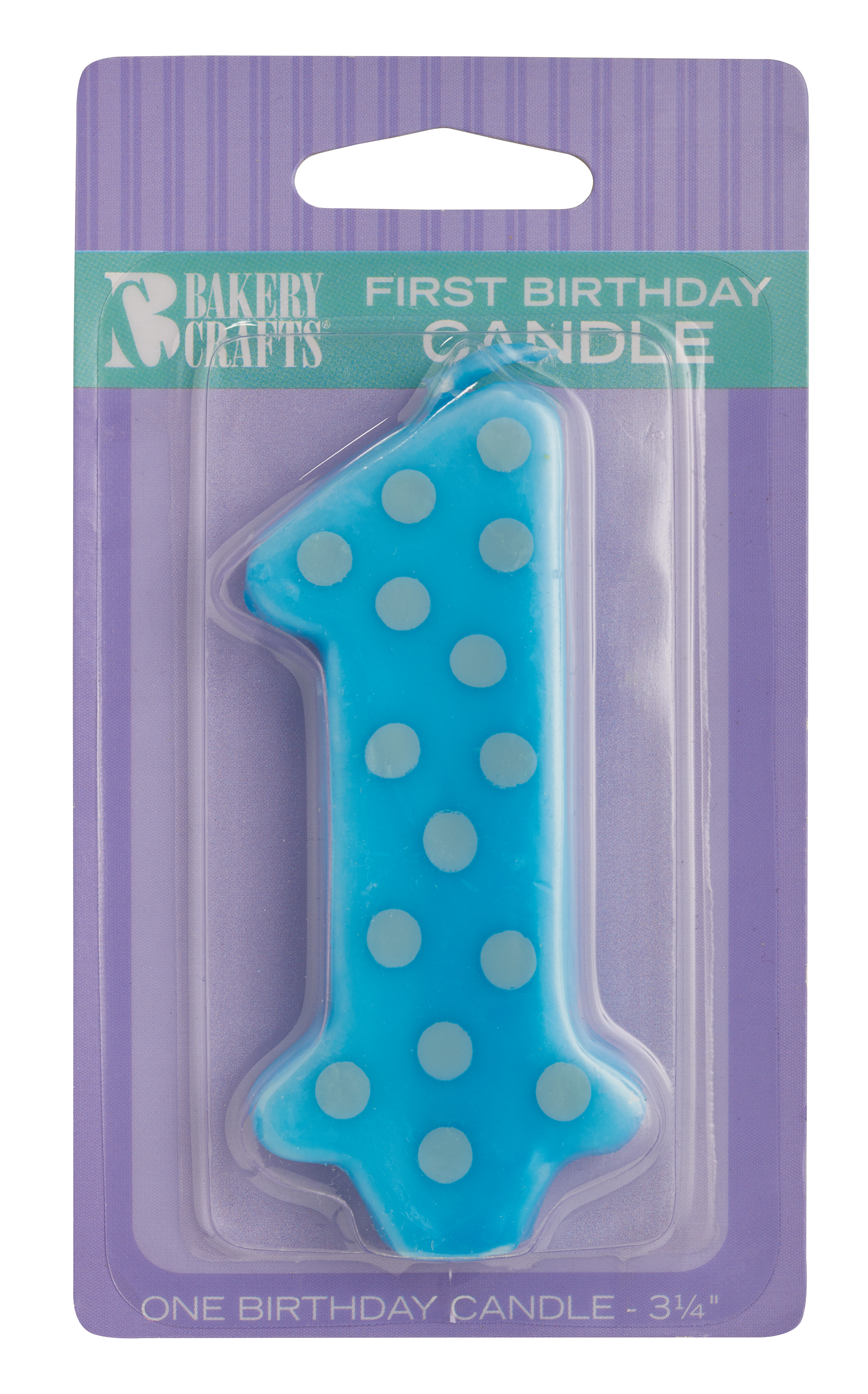 1st Birthday Blue Polka Dot | Numeral Candles | DecoPac