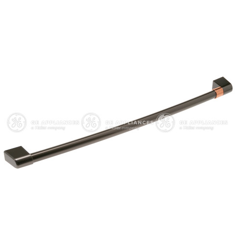 DRAWER HANDLE W/ CAFE BAND - BRUSHED BLACK