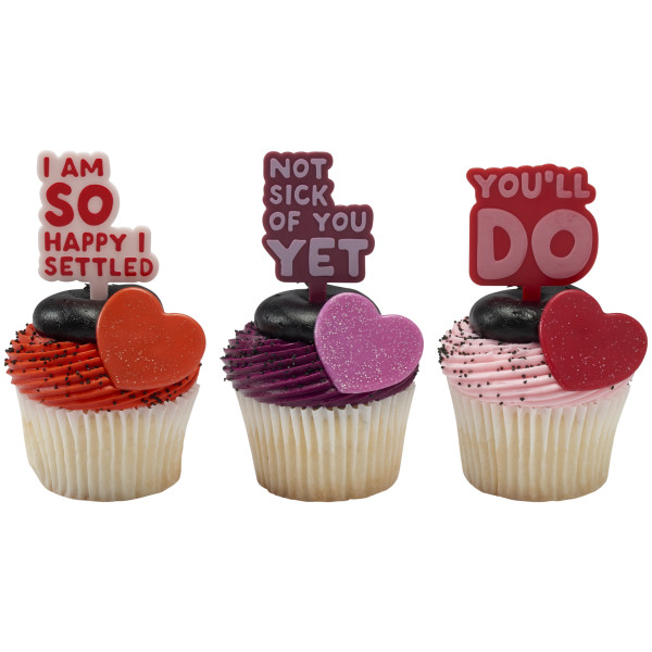 Shimmer Hearts Cupcake Rings