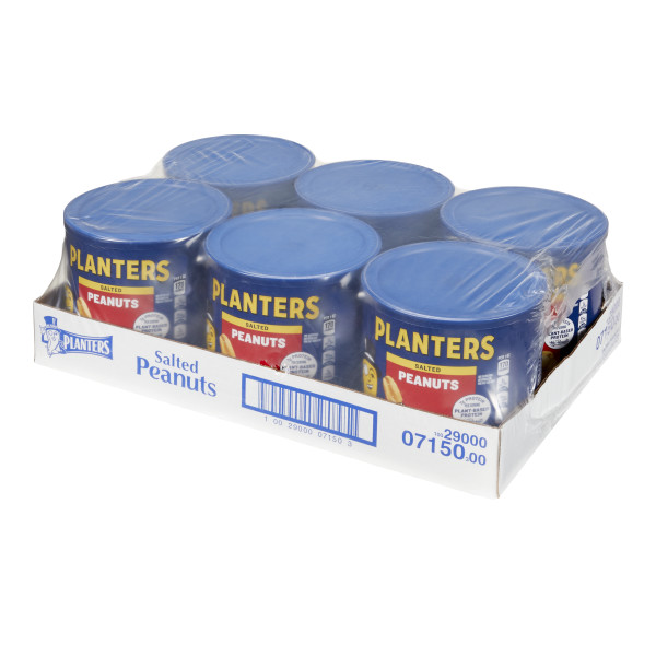 PLANTERS(r) Peanuts Salted 6/56oz . C1RA - Front Right Closed Case (Hi Res)