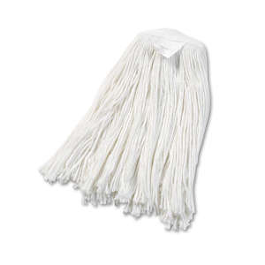 Boardwalk, Rayon Cut-End Wet Mop Head with 1" Headband, 20 oz, White