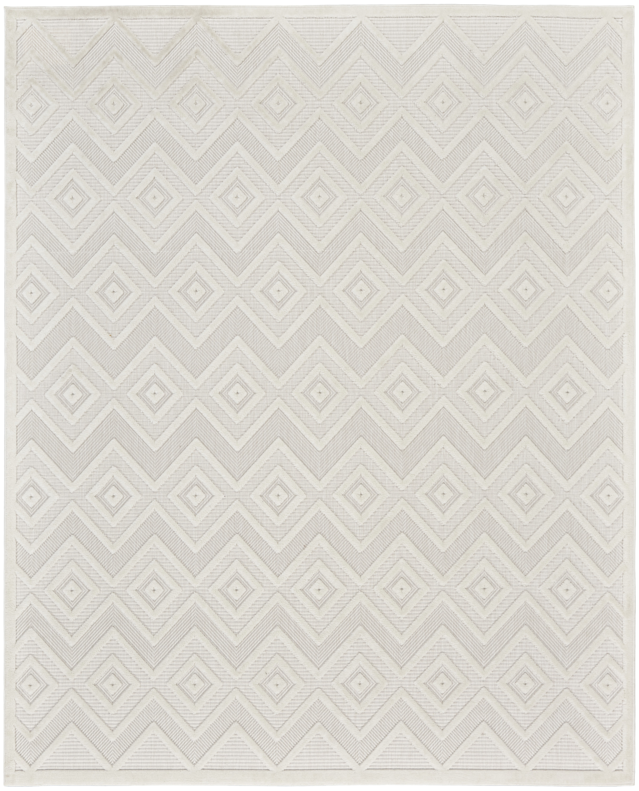 Nourison Versatile 7' x 10' Ivory White Modern Rug
