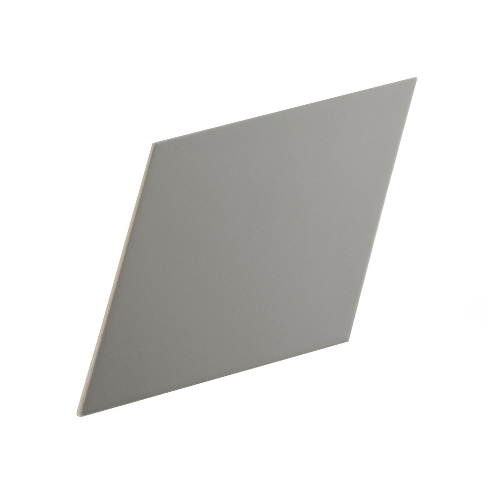 Rhombus Smooth Dark Grey 5-1/2 in. x 9-1/2 in. Porcelain Floor and Wall Tile