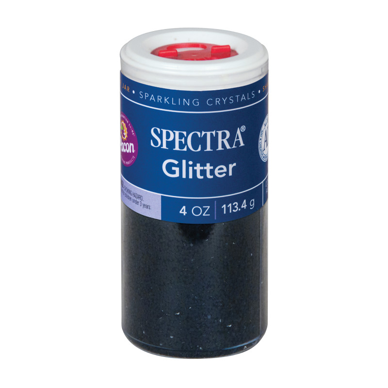 Glitter, Black, 4 oz., 1 Jar