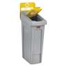 Rubbermaid Commercial, Slim Jim, Bottles/Cans Station, 23 gal, Resin, Yellow, Rectangle, Receptacle