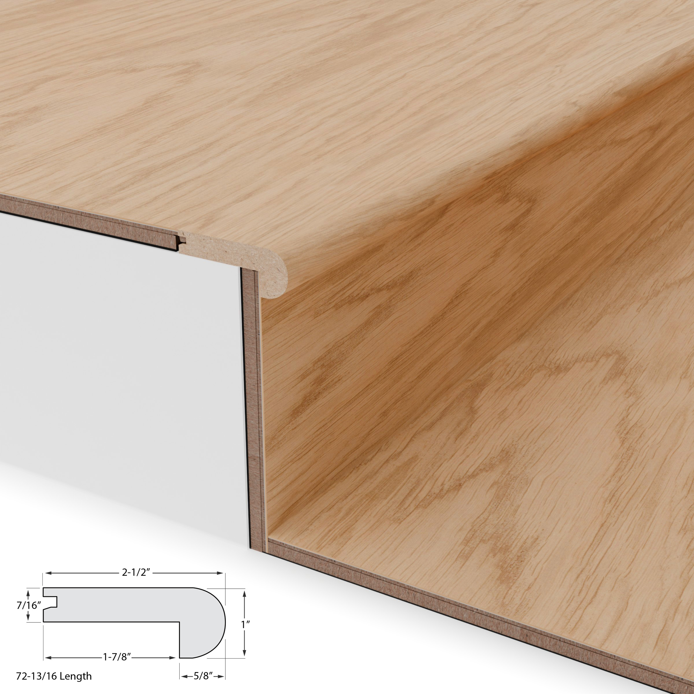 Seabright Stair Nosing Flush 12mm view 3