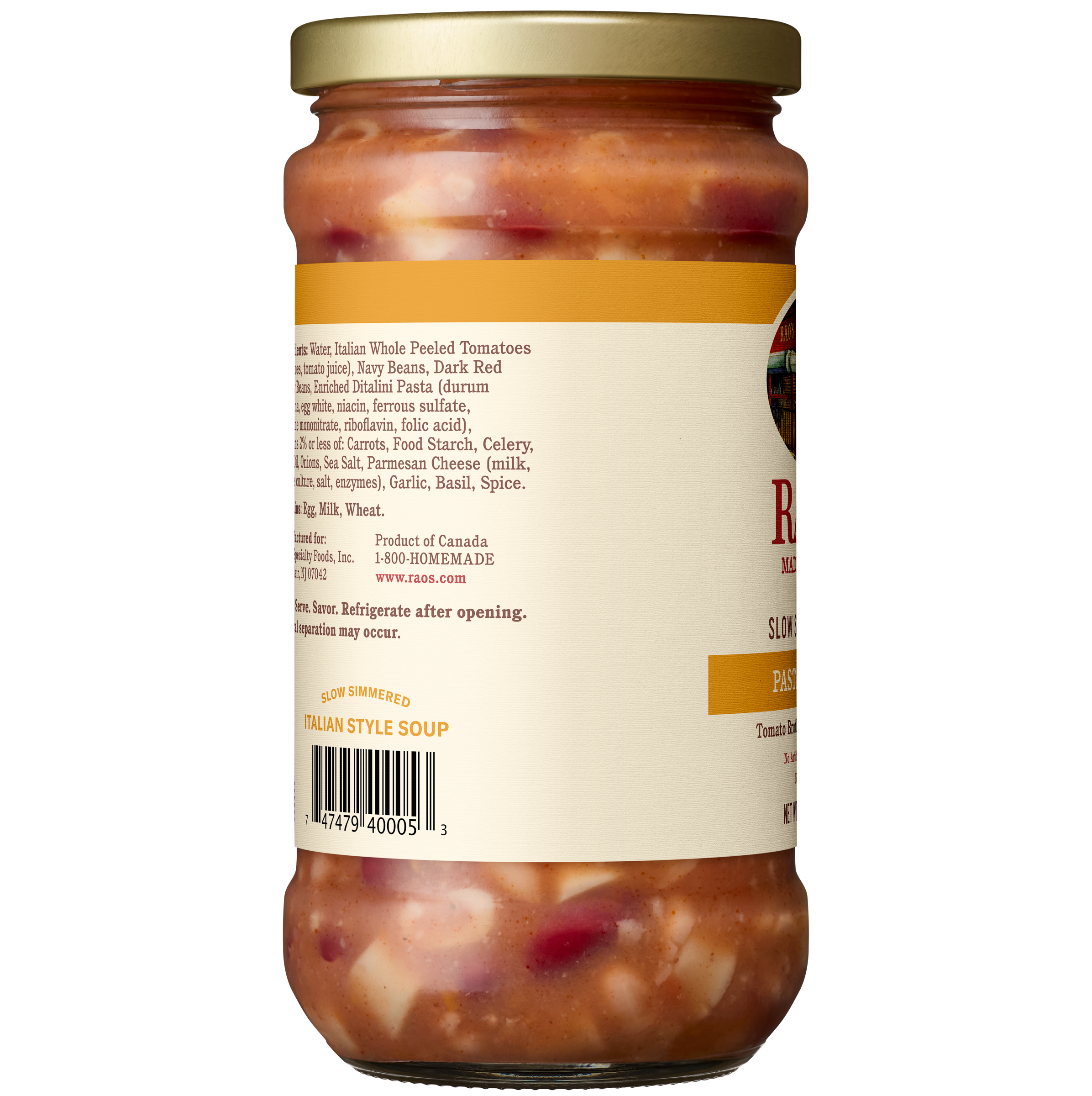 Pasta & Fagioli Soup, 16 oz - Left Image