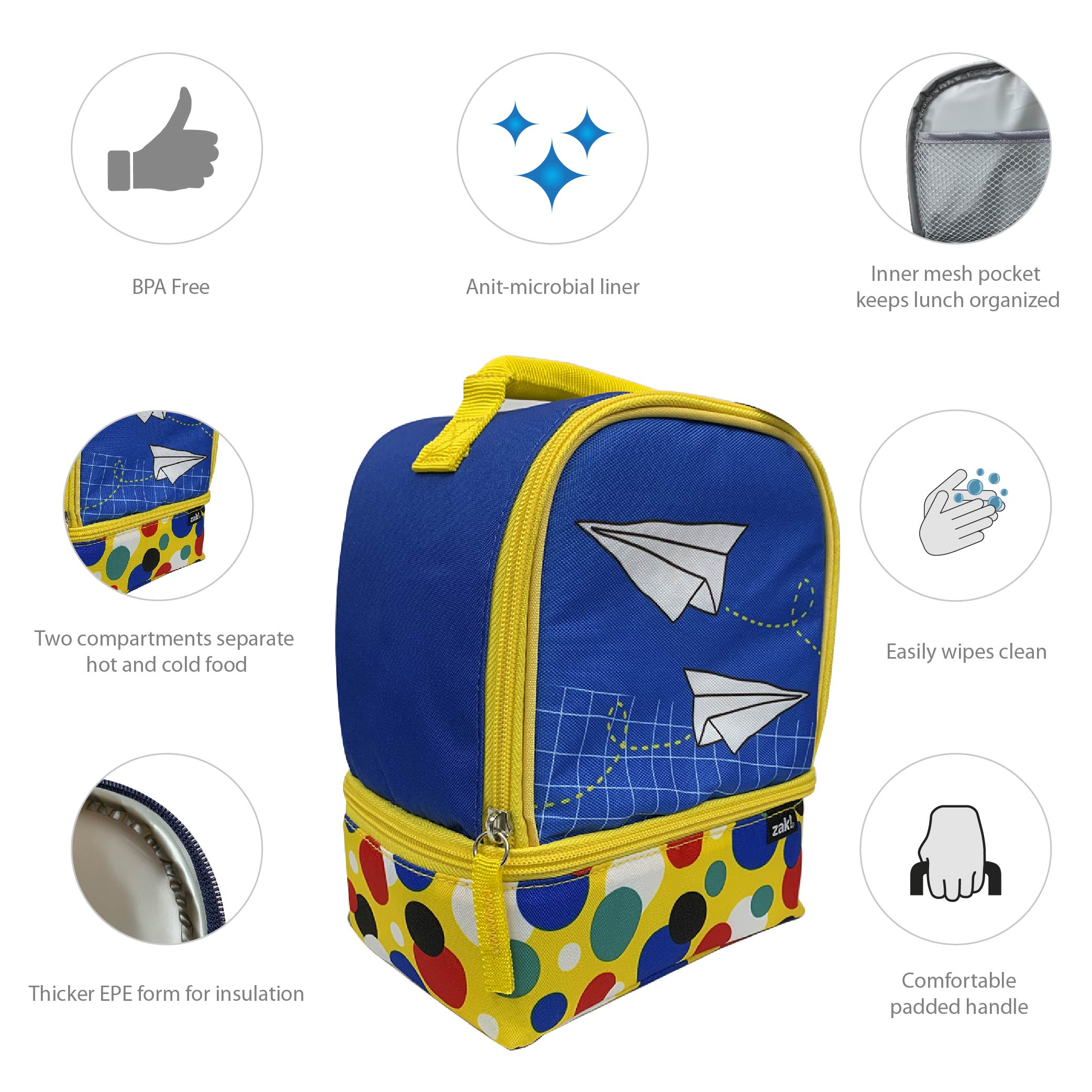 Grid Lock Lunch Bags, Planes slideshow image 4 Grid Lock Lunch Bags, Planes slideshow image 4