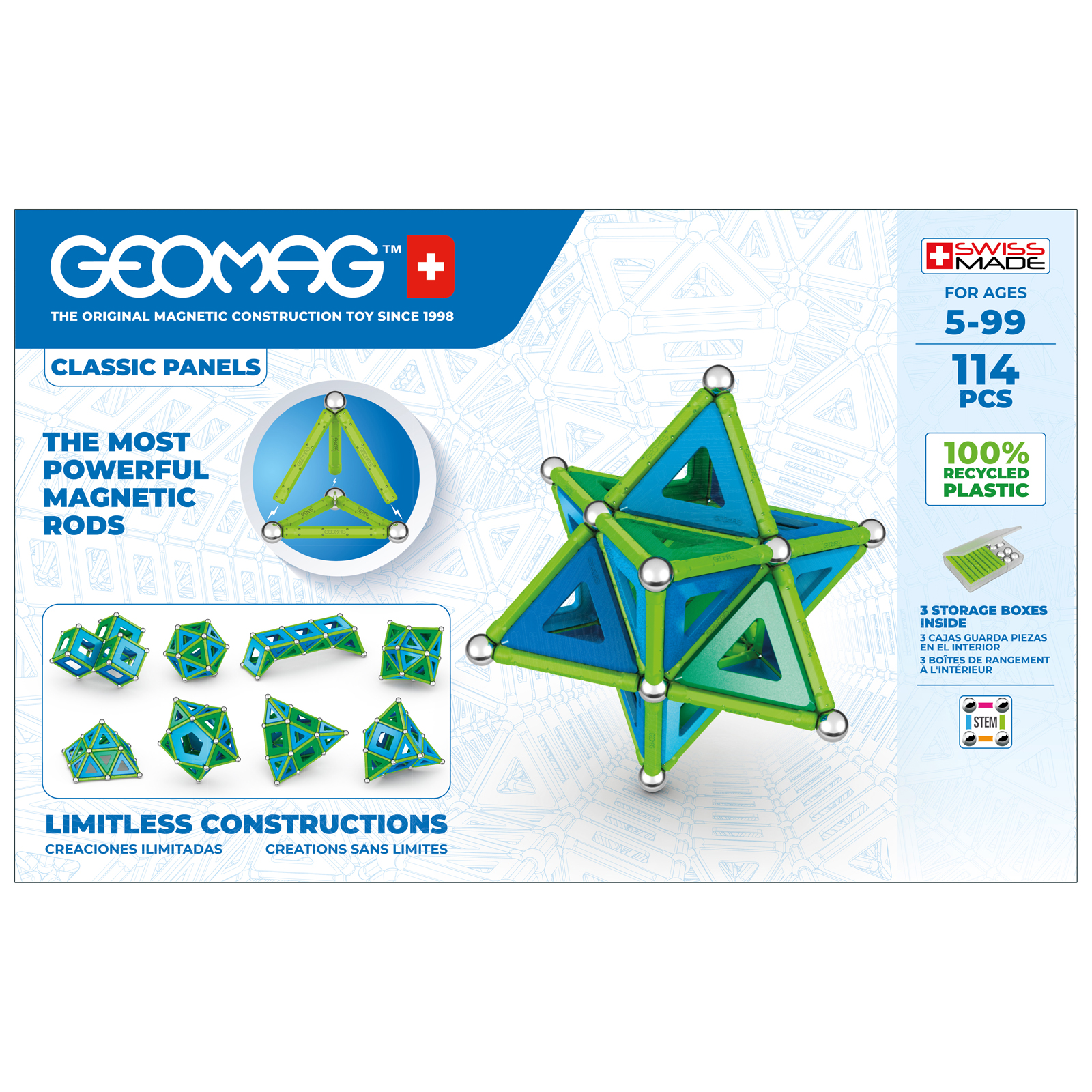 Geomag Geomag Green Line Panels, 114 Pieces image number null