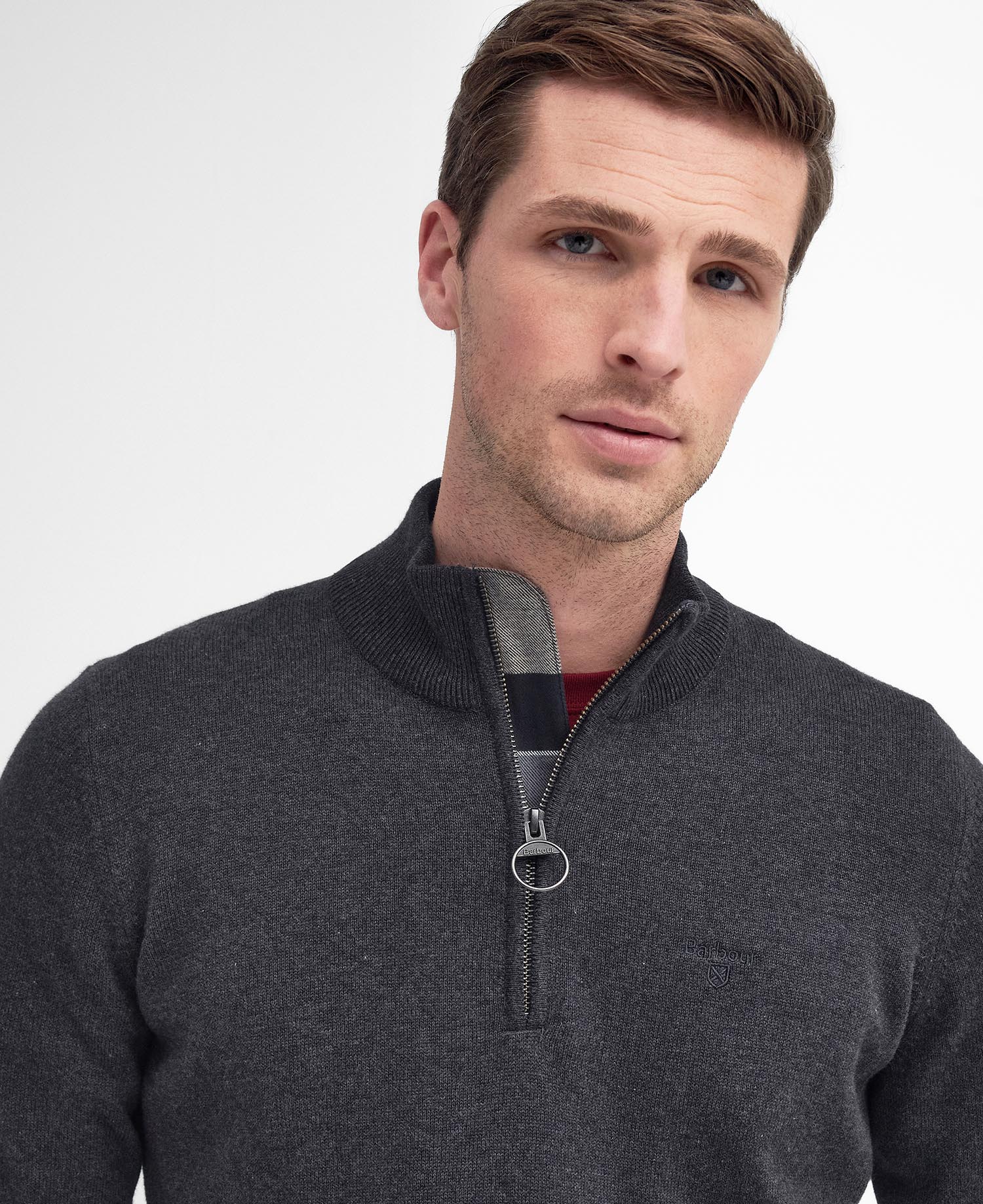 Felpa in cotone con mezza zip image number 3