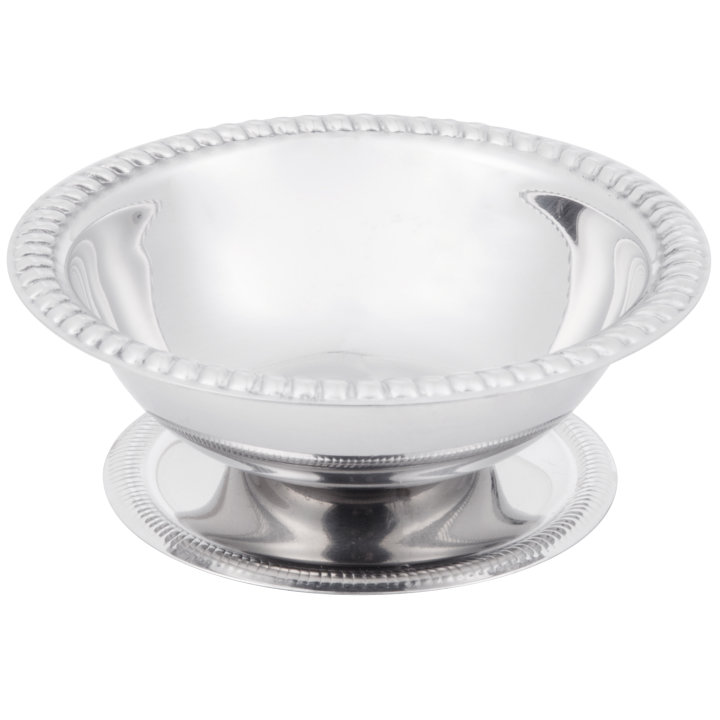 3.5-ounce stainless steel sherbet dish in mirror finish