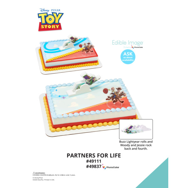 Disney and Pixar's Toy Story Partners For Life The Magic of Cakes® PhotoCake® Enhanced Background and Icing Page
