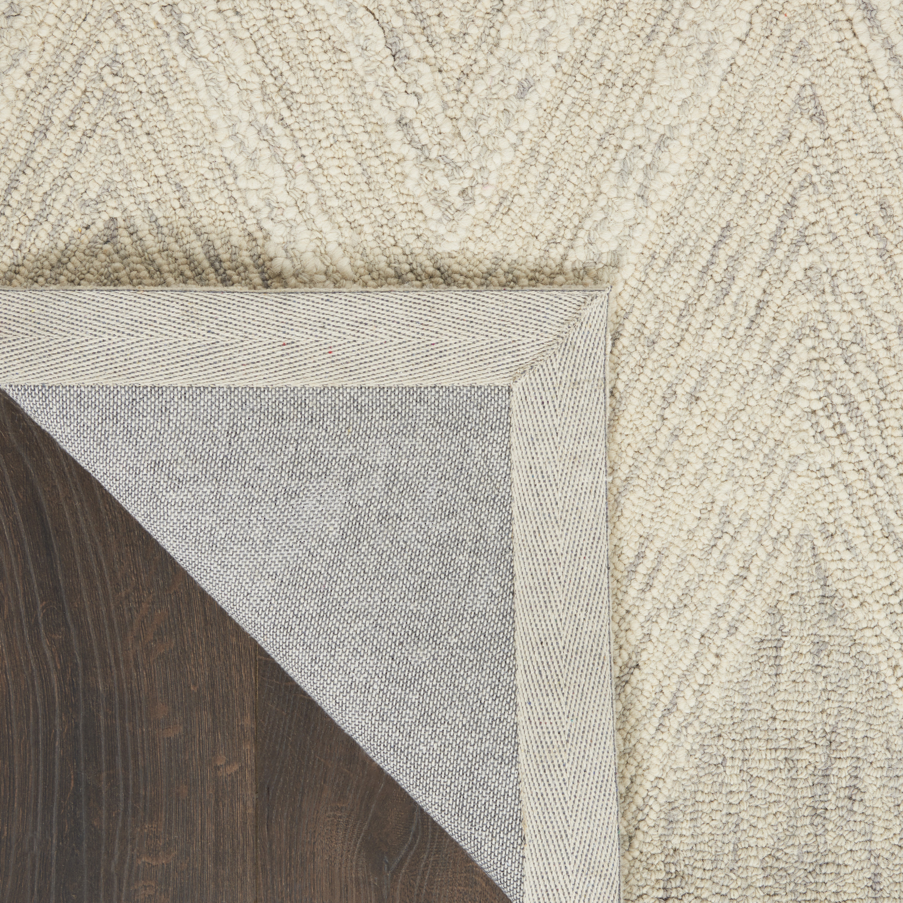 Nourison Interlock 2'3" x 7'6" Ivory/Grey Modern Indoor Rug