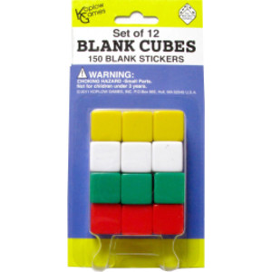 Blank Dice Set with Stickers