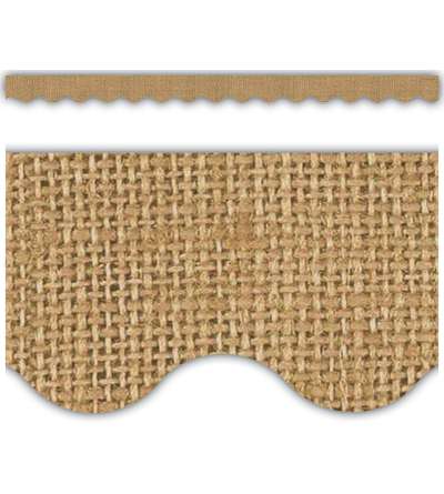 Burlap Scalloped Border Trim