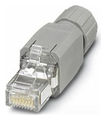 RJ45 8 - positions Connector Gray