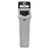Rubbermaid Commercial, Slim Jim®, 23 gal, Resin, Gray/Black, Rectangle, Receptacle