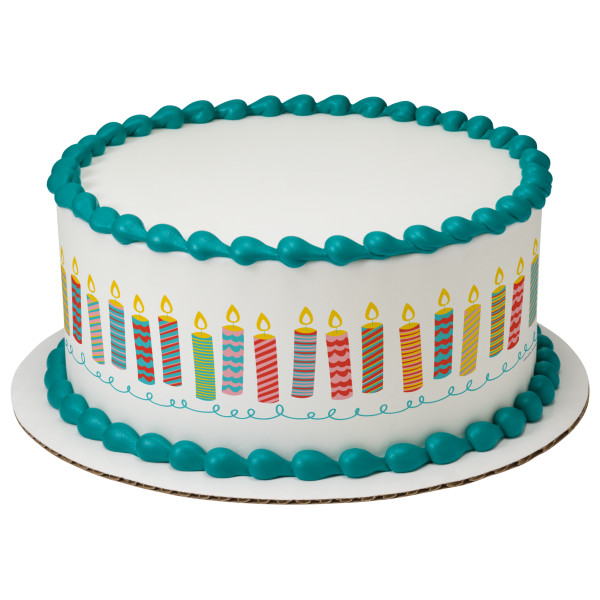 Birthday Blowout Candles PhotoCake® Edible Image® Strips