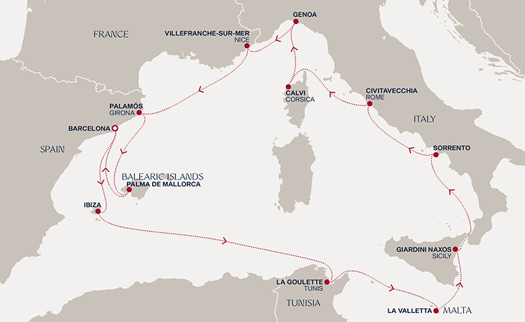 Itinerary map
