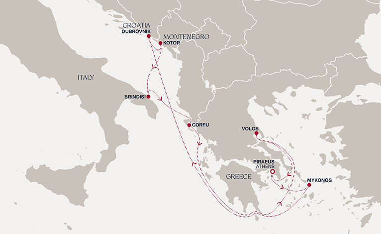 Itinerary map
