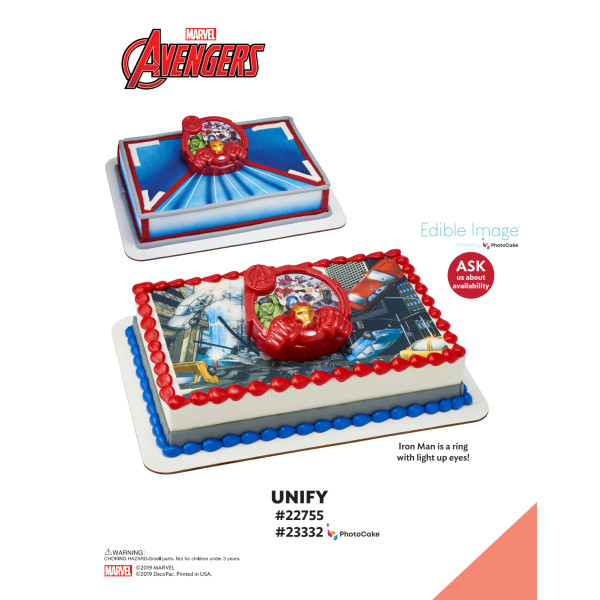 MARVEL Avengers Unify The Magic of Cakes® PhotoCake® Enhanced Background and Icing Page