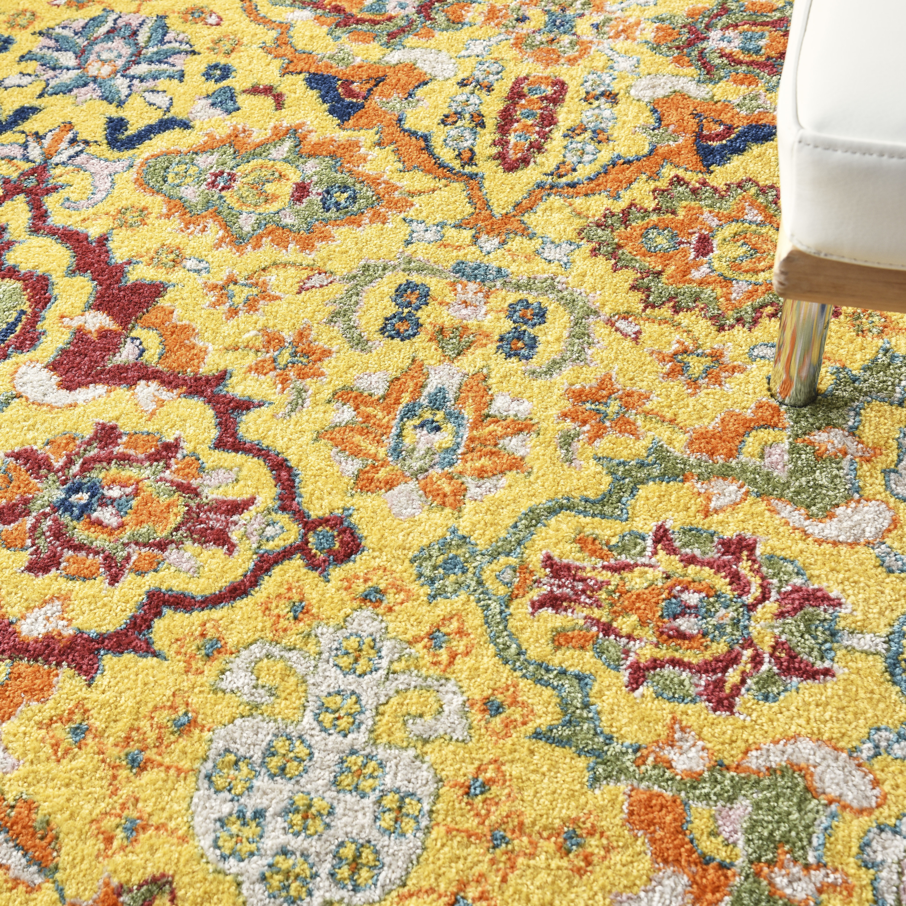 Nourison Allur 7'10" x 9'10" Yellow Multicolor Bohemian Indoor Rug