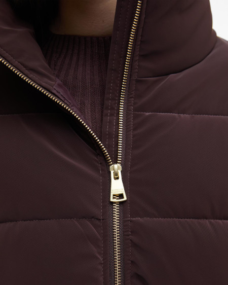 Hudson Faux-Velvet Puffer Jacket