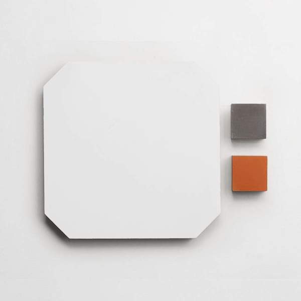 cement: pavimenti act I | paradiso octagon + bouchon | matte | flowerpot + charcoal | sample 