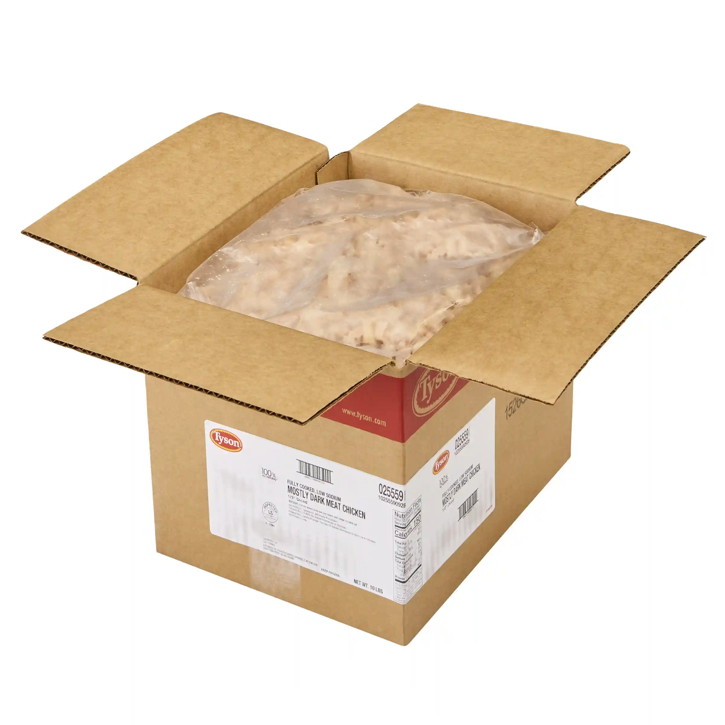Tyson® Fully Cooked All Natural* Low Sodium Diced Chicken, Mostly Dark 80 Dark/20 White Meat, 0.5"_image_4