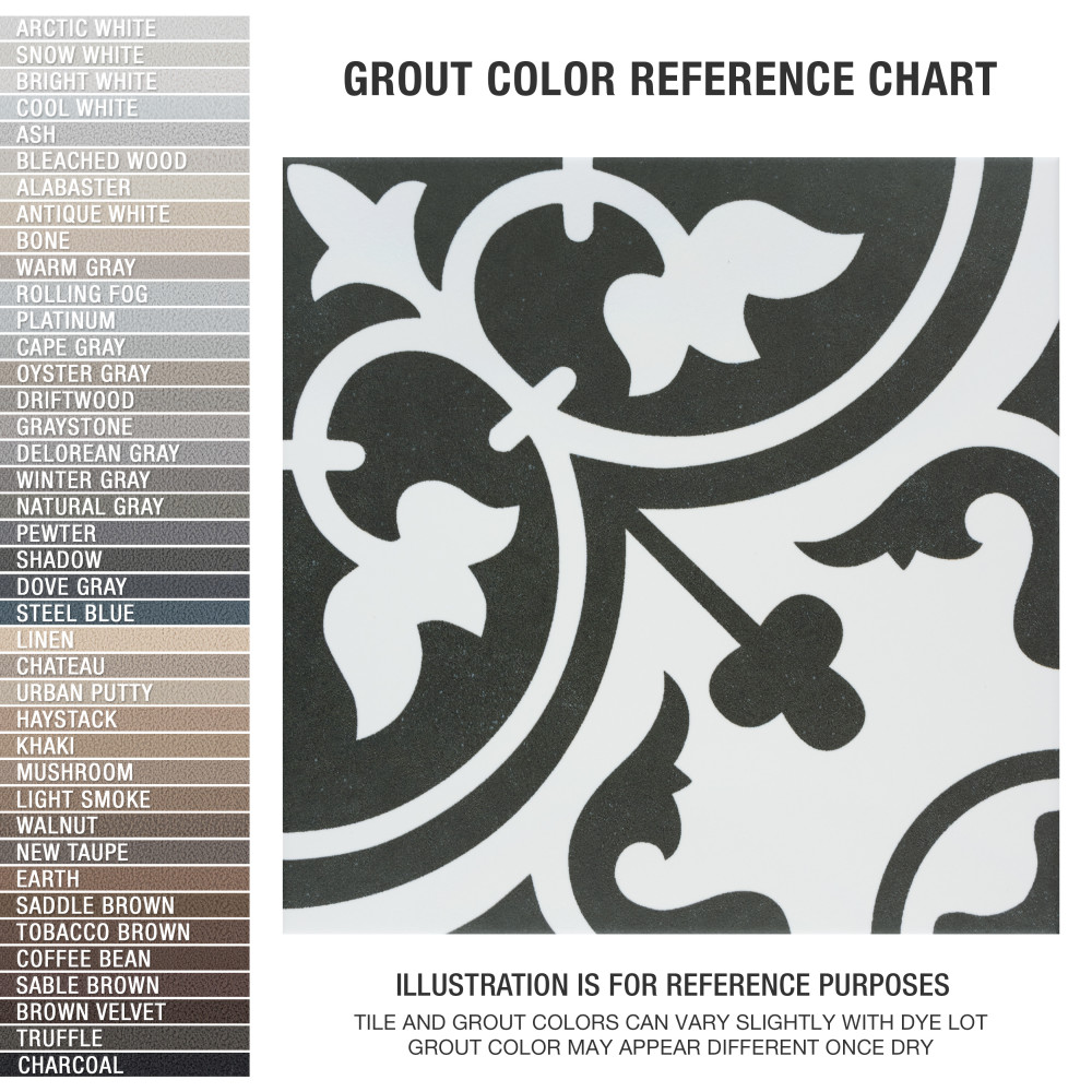 Sample – Arte Clover Black Porcelain Floor and Wall Tile