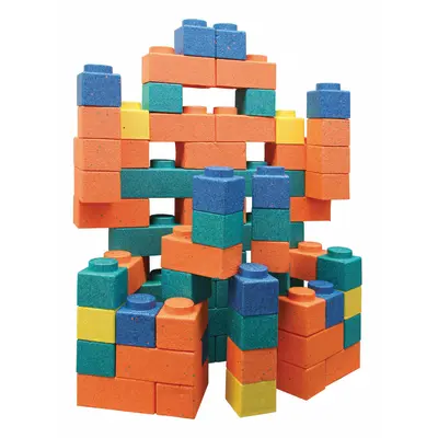 Creativity Street  Gorilla Blocks Extra Large Building Blocks, Assorted Colors,  3-1/2" x 3-1/2" to 3-1/2" x 10-3/4", 66 Pieces