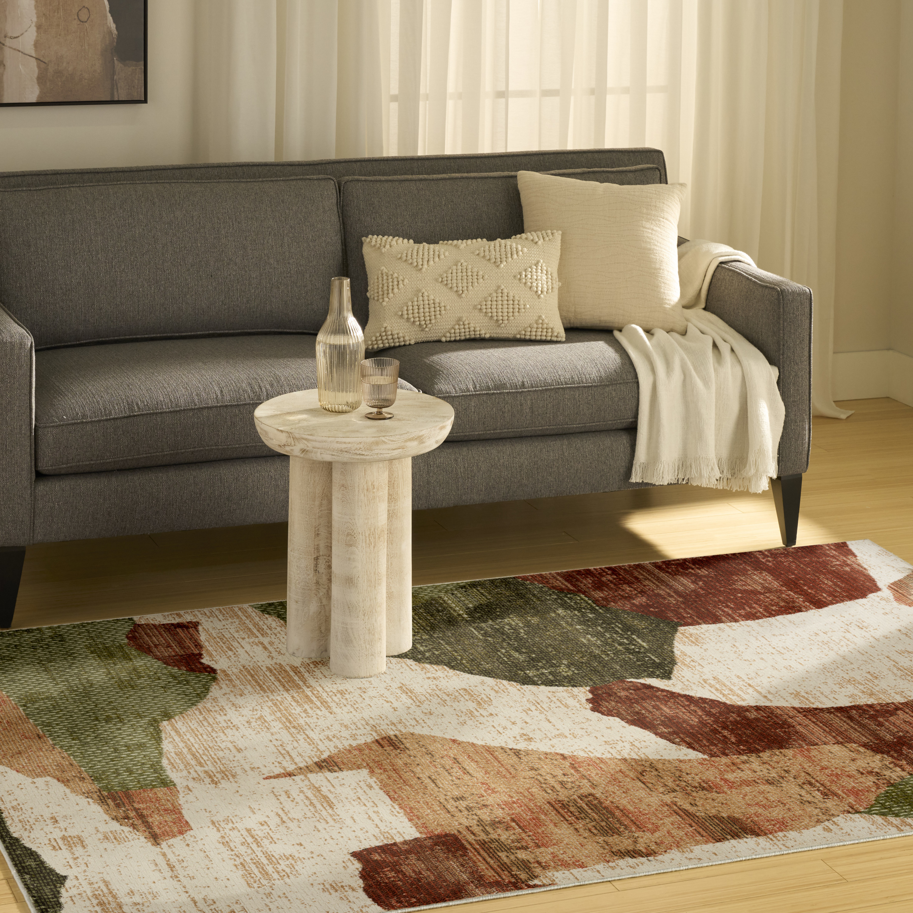 Nourison Nordic 5' x 7' Beige Multi Modern Indoor Rug