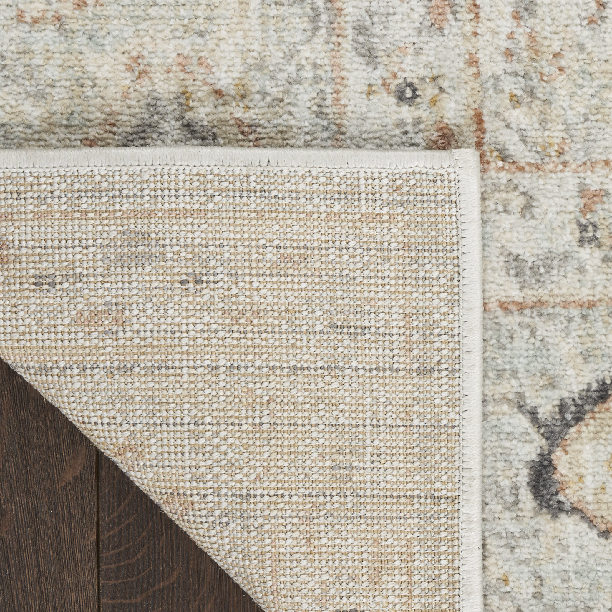 Nourison Oushak Home 9' x 12' Light Grey Vintage Indoor Rug