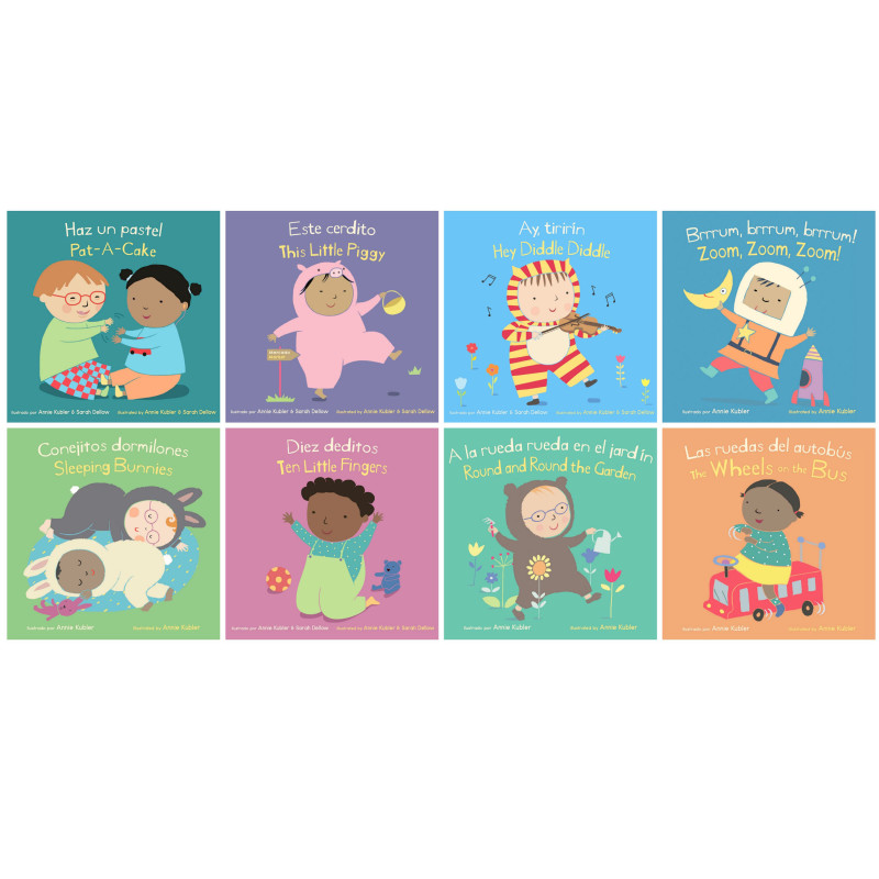 Bilingual Baby Rhyme Time Books, Set of 8