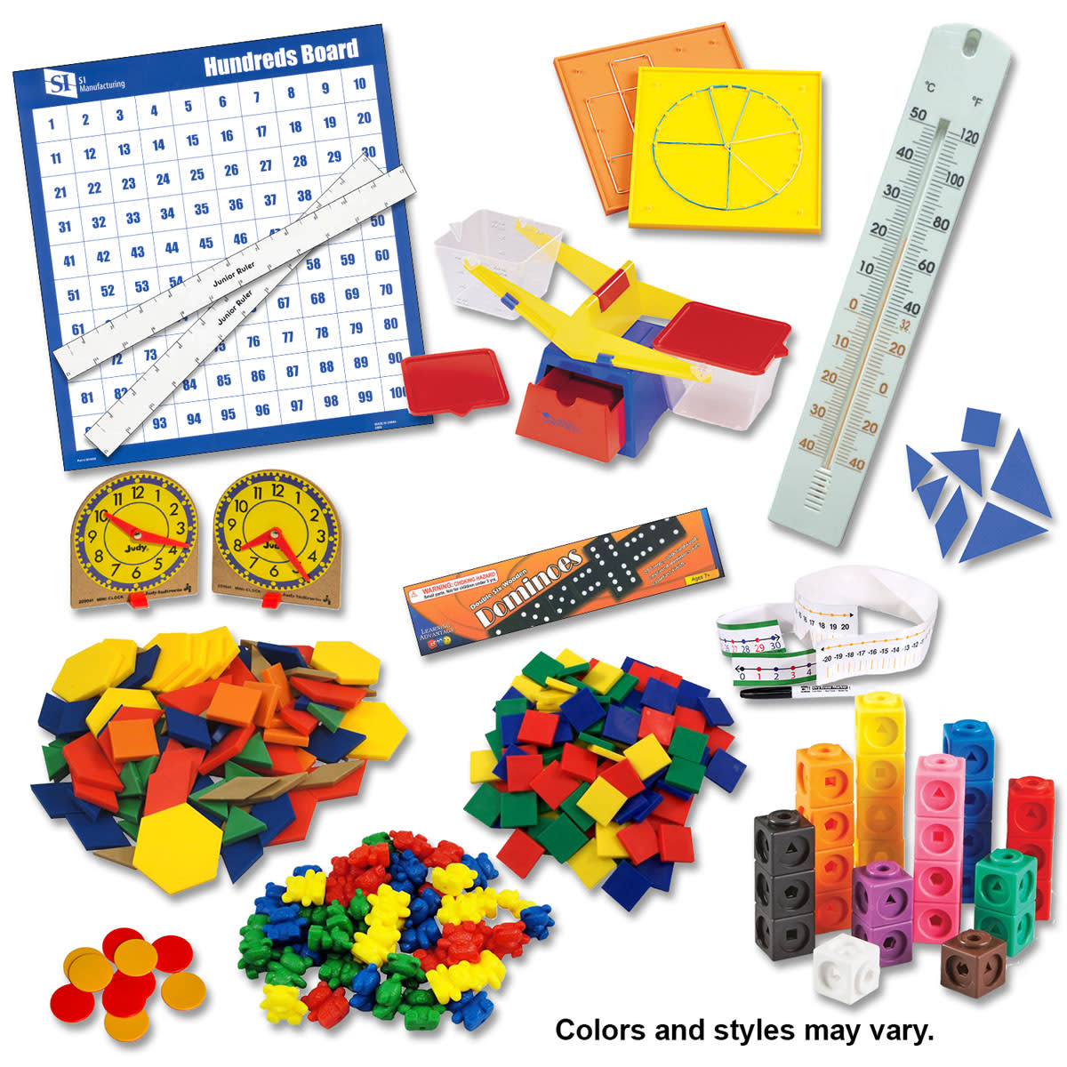Saxon Math Manipulative Kit K-3 (Basic Plastic Pattern Blocks, NO Optional Items)