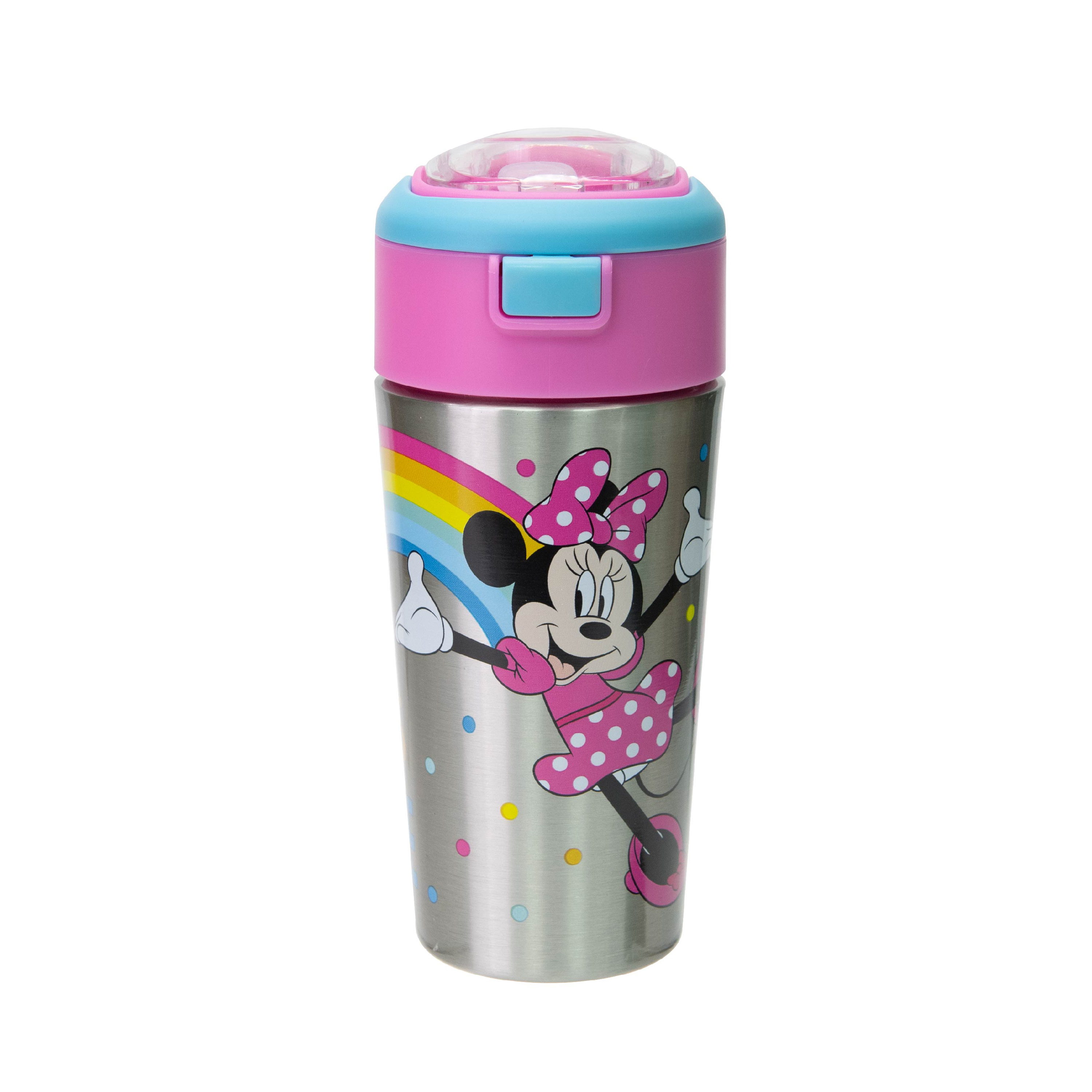 Disney 12 ounce Vacuum Insulated Reusable Stainless Steel Water Bottle, Minnie Mouse slideshow image 1