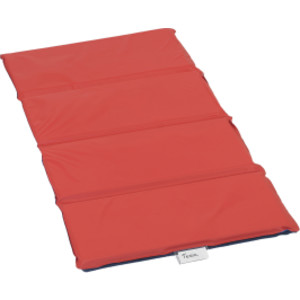 1" 4 Section Folding Rest Nap Mat - Red/Blue