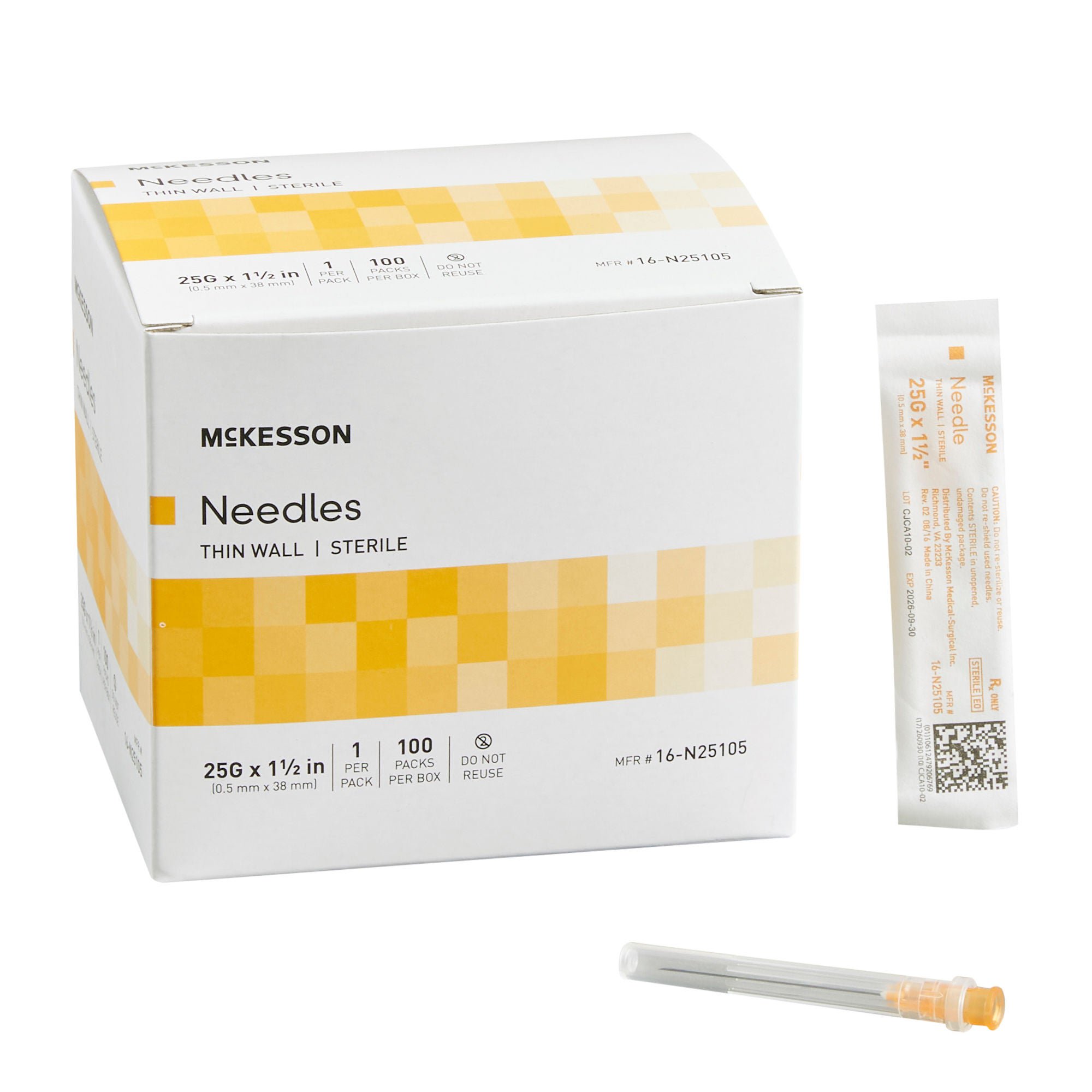 McKesson Hypodermic Needle, 25 Gauge, 1½ Inch