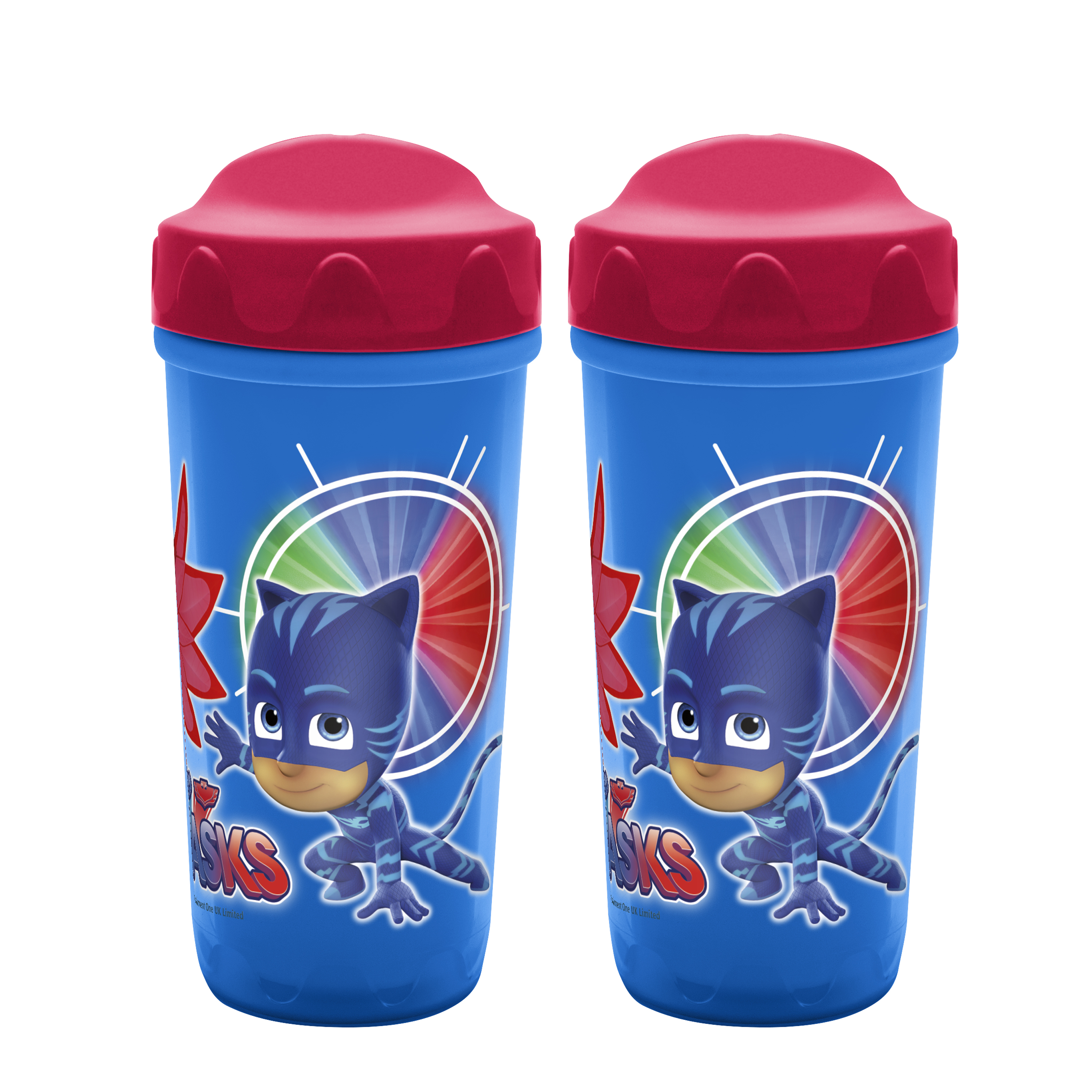 PJ Masks 8.7 ounce Sippy Cup, Catboy, Owlette & Gekko, 2-piece set slideshow image 1 PJ Masks 8.7 ounce Sippy Cup, Catboy, Owlette & Gekko, 2-piece set slideshow image 1