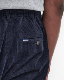 Stretch Cord Relaxed Trousers Dark Navy