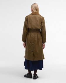 Barbour for Margaret Howell Double-Breasted Waxed Trench Coat Sand