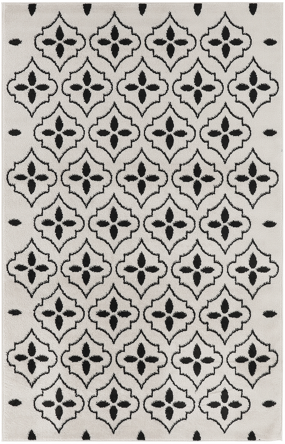 Nourison Nourison Essentials 4' x 6' Ivory Black Modern Rug