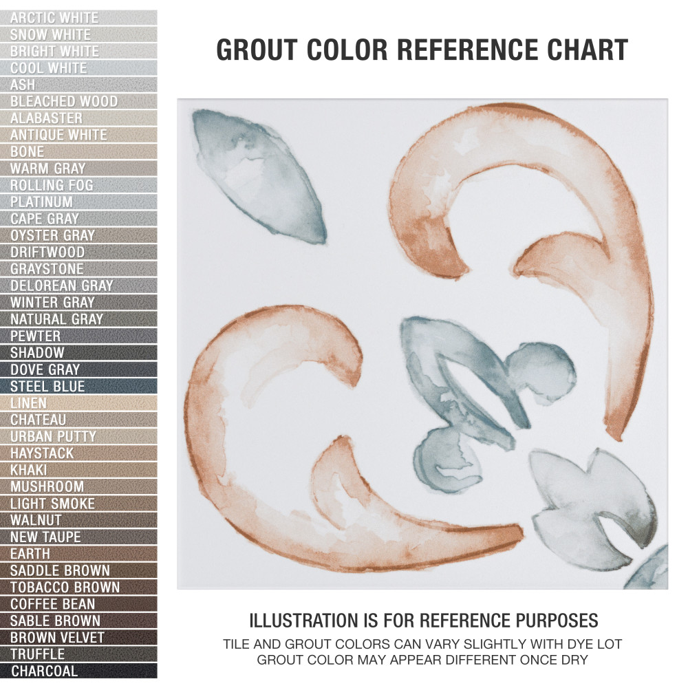 Saint Germain Chaud Deco Flore 5-3/4 in. x 5-3/4 in. Porcelain Floor and Wall Tile