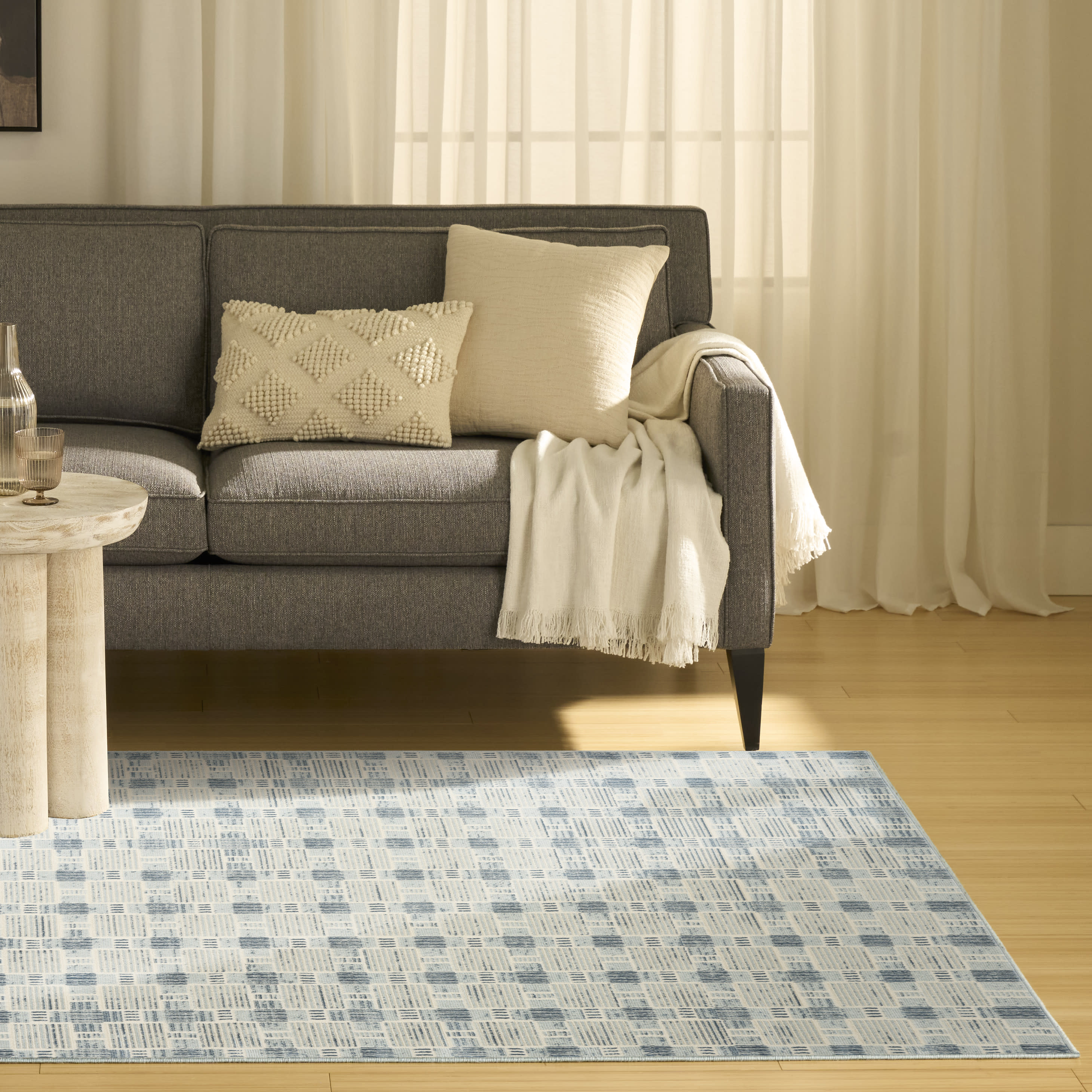 Nourison Nordic 4' x 6' Blue Modern Indoor Rug