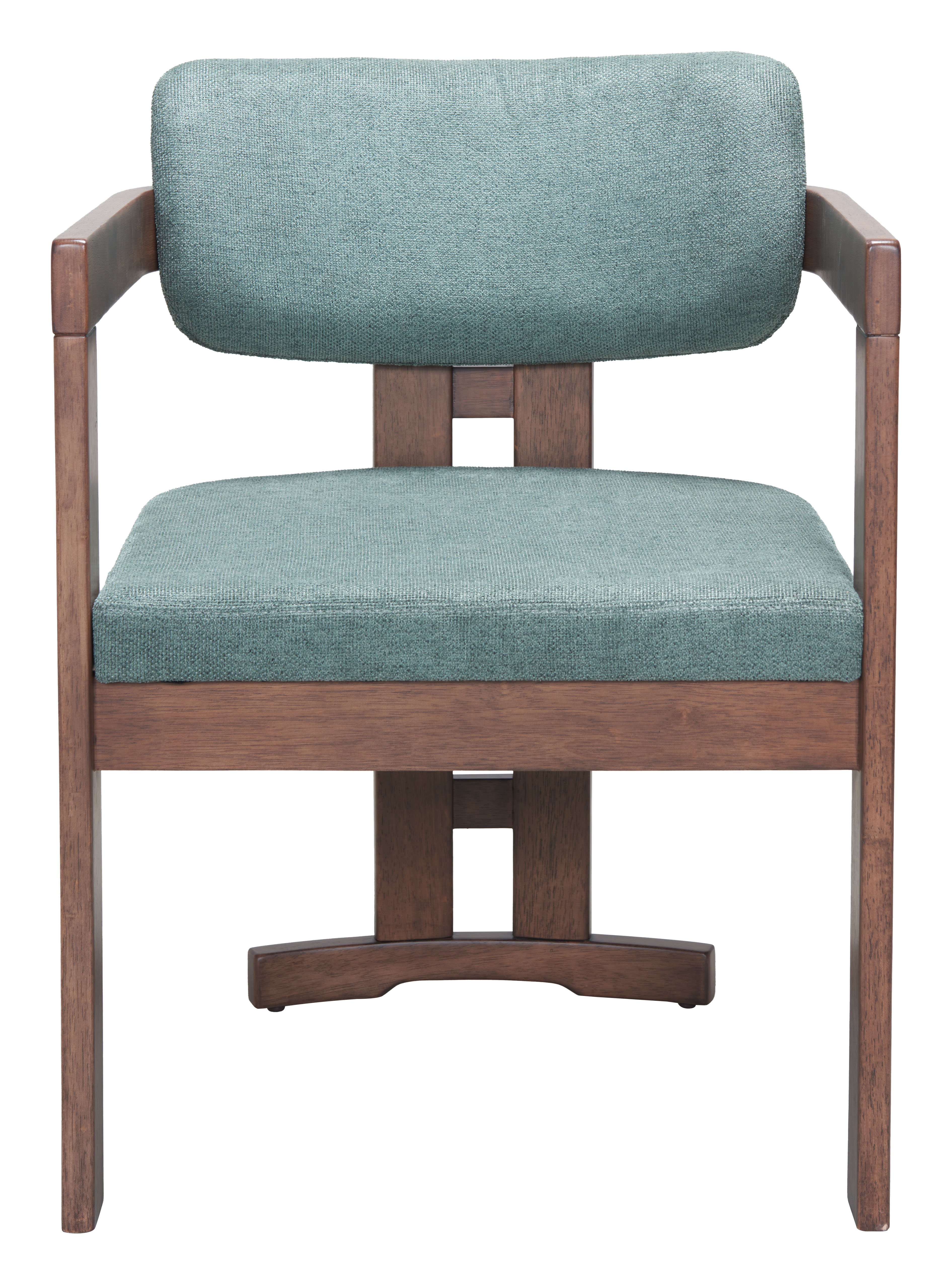 Poly Dining Chair Moss Gray & Walnut product image