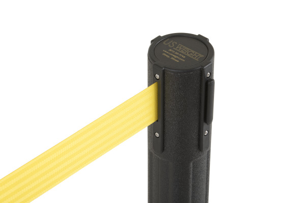 Sentry Stanchion - Black with Yellow Belt 4
